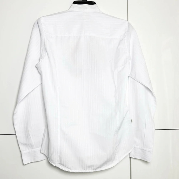 PRIDE- Rainbow Embroidered Blouse Size Medium Button Front Collar Long Sleeve - Picture 6 of 9